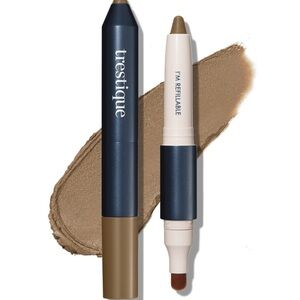 trèstique Refillable Shadow Crayon + Brush – Curaçao Pecan